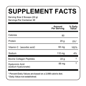 Polvere di peptidi di collagene con acido ialuronico biotina & vitamina C idrolizzata polvere di collagene - Product Image 2
