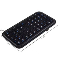 Grosir Keyboard BT nirkabel hitam 49 tombol Mini kedap air Tablet portabel ringan Keyboard ponsel pintar