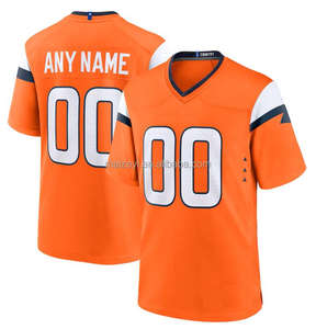 Melhor Qualidade Personalizada com Seu Número, Nome e Logotipo, Camisa de Futebol Americano Estilo Denver em Tecido Tackle Twill, Tamanho Plus Size 6XL - Product Image 3