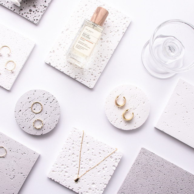 Plaster Hole Stone Photography Background Props Studio Photos Backdrop Board for Products Jewelry Cosmetic Shooting INS Decorate