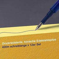 Recharges effaçables 0,7 mm, compatibles avec les recharges Frixion et Eberhard Faber pour stylos roller à encre effaçable