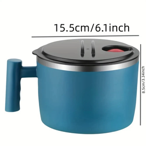 Ramen Bowl Lunch Container 1000ml Grands bols à soupe thaïlandaise Vaisselle avec support de téléphone Bols à céréales pour la maison Cuisine Camping - Product Image 6