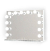 Coiffeuse de style miroir de maquillage, ensemble de tiroirs, en diamant broyeur scintillant avec LED