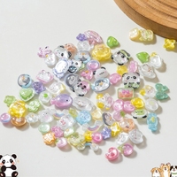 Autocollants en PVC époxy en forme de dôme de cristal 3D mignons d'animaux japonais (pandas, lapins) pour coques de téléphone et décoration de gobelets