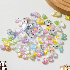 Autocollants en résine 3D mignons d'animaux japonais (panda, lapin) effet cristal gonflé pour coques de téléphone, gobelets et décoration d'ongles - Product Image 2