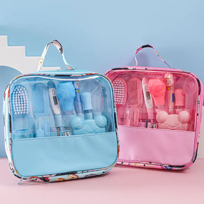 बेबी केयर बैग सेट नई नवजात शिशु उत्पादों बच्चे नाक Aspirator नाखून क्लिपर थर्मामीटर 13 टुकड़ा दैनिक सफाई देखभाल