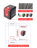 Mini niveaux laser à lignes croisées rechargeables, lasers verticaux et horizontaux avec adsorption magnétique, outils de décoration
