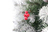Sapin de Noël artificiel tendance de 210 cm avec base, éclairage LED à fibres optiques, pré-éclairé, décoration de fêtes en PVC