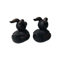 Jouets de bain en caoutchouc personnalisés pour enfants, en forme de canard, imprimés avec des motifs exclusifs