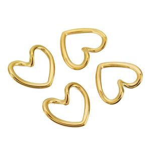 Breloque Cœur de Luxe en Acier Inoxydable Plaqué Or 14k 18k, Anti-ternissement et Étanche, pour la Fabrication de Bijoux – Création par un Fabricant Spécialisé - Product Image 3