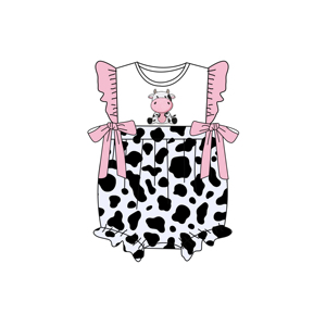 Mới đến mùa hè quần áo trẻ em bò thêu trẻ em Boutique quần áo sữa lụa cô gái ăn mặc - Product Image 4