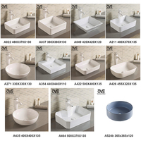 Lavabos de salle de bain modernes blancs de haute qualité OVS CUPC Amérique du Nord avec des motifs artistiques faits à la main