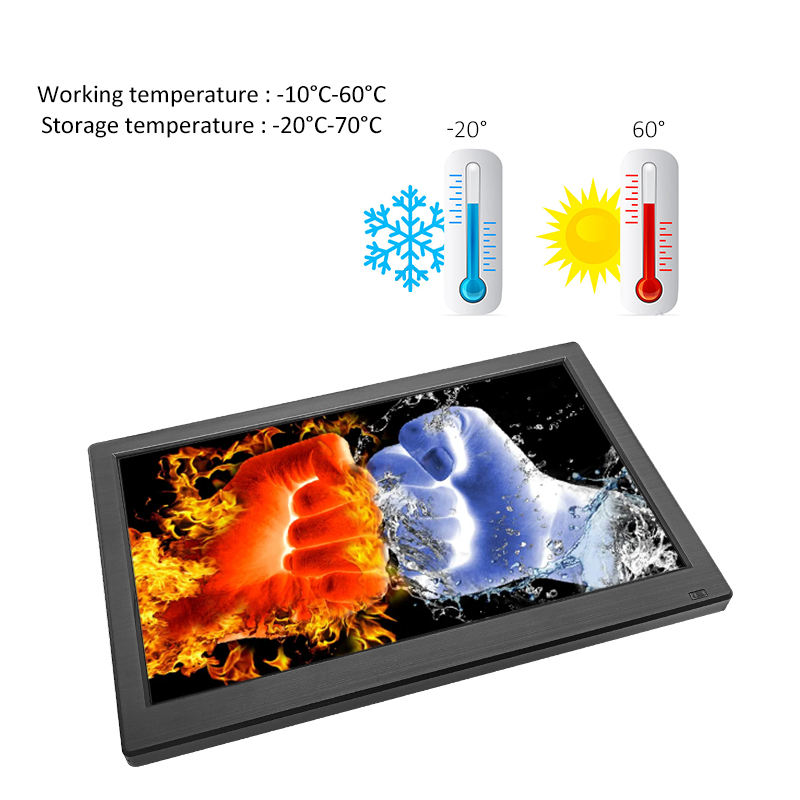 13.3 Inch LCD Display Computer Monitor Plastic Case LED Backlight 12V DC Input Wall Mount Desktop Industrial Monitor