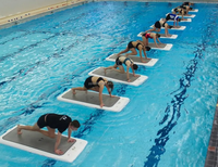 Tapis de yoga gonflable Aqua Sport Air Track, planche de Sadhu aquatique gonflable, tapis de fitness flottant pliable pour piscine