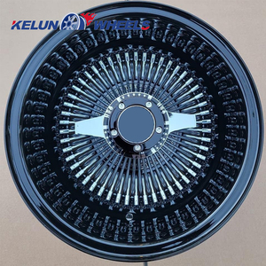 Roue à fil d'or supérieur 13x7 14x7 roues chromées pour voiture vintage fororged knock offs jantes à rayons chromées - Product Image 3