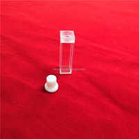 Cuvette en quartz optique Q214 pour fluoromètre, longueur de chemin de 10 mm, 3,5 ml, avec bouchon
