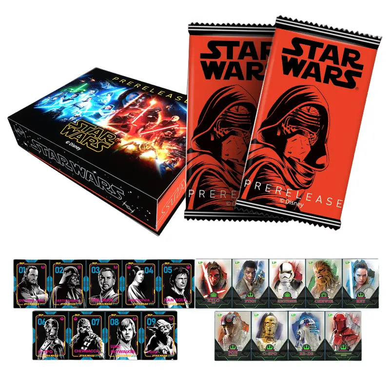 First Edition Star Warsz Sammel karte Booster Box Seltener Film Charakter Film Ticket Stub TCG Spielbrett Karten Geschenke für Fans