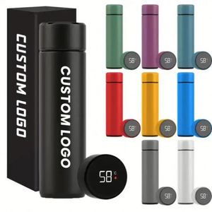 Bouteille d'eau intelligente en acier inoxydable isolée avec affichage LED de la température, thermos sous vide de 500 ml - Product Image 1