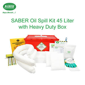 Kit anti-déversement d'hydrocarbures robuste SABER 45 litres avec conteneur robuste pour sites difficiles et interventions en extérieur - Product Image 4