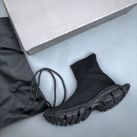 Chaussures de créateur célèbres, style chaussette, de luxe et de qualité supérieure, pour le tennis et la marche, à semelle épaisse