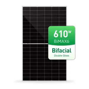 Sunpal Bifacial 590W 595W 600W 605W 610W 태양 전지 패널 MC4 커넥터