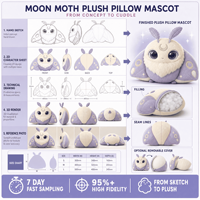 Coussin en peluche personnalisé, peluche chenille de nuit, jouet doux, mascotte, OEM ODM, décoration intérieure, cadeau, fabricant, vente en gros, usine, sur mesure
