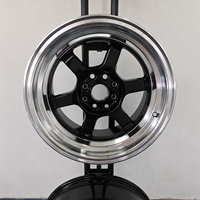 Nuevas en Stock Llantas de Aleación Fundida de 15 Pulgadas con 5 Radios y Diseño Cóncavo, Color Negro Hiperbrillante, 8x100 8x114.3 para Vehículos de Pasajeros