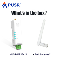 Modem sans fil 4G PUSR sur rail DIN, taille ultra-compacte, interface RS485, facile à intégrer, mise à jour du micrologiciel à distance FOTA, USR-DR154-E