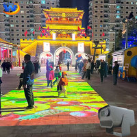 Système de projection interactive au sol pour éclairage extérieur de sites nocturnes en gros – Jeu de projecteur de sol interactif