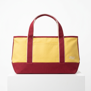 Sac fourre-tout en jute naturel avec logo personnalisé et poignées en coton coloré |   Sac de courses et promotionnel réutilisable pour les courses quotidiennes - Product Image 5
