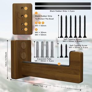 Soporte de madera para tablas de surf, gancho de pared de madera para tablas de surf, soporte para tablas de surf, expositor de tablas de surf - Product Image 1