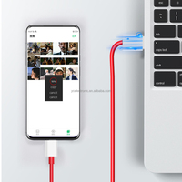 Câble de données USB-C rouge 100W à charge ultra-rapide, type A vers type C, pour téléphones mobiles – Vente en gros