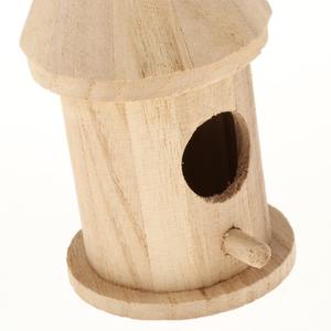 บ้านนกไม้เนื้อแข็งเป็นมิตรต่อสิ่งแวดล้อมทันสมัยแขวนกลางแจ้งกรงสัตว์เลี้ยงลายสัตว์บ้านนกทาสีเป็นมิตรต่อสิ่งแวดล้อม - Product Image 4