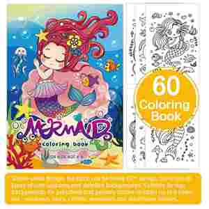 Livre de coloriage Licorne, Sirène et Dinosaure avec 60 pages de dessins animés pour enfants de 4 ans - Product Image 4