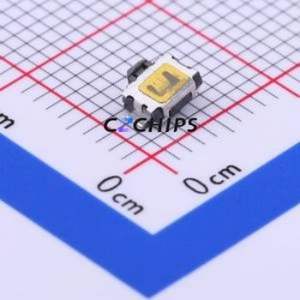 TS-1186E-C-A Tactile Switch SMD Switch Single Pole Single Throw Rectangle Button 2.6N Horizontal Mount - Product Image 1