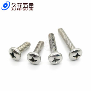 Jiu Fei Wu Jin 304 Stainless Steel Phillips Pan Head <b>Screws</b> M3 M8 Metric Standard Thread GB818-85 - Product Image 2