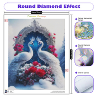 Kit de Peinture Diamant Chenistory Paon, Idée DIY Artisanat et Loisirs Créatifs, Peinture Ronde Complète, Cadeau Décoration Maison, Tableaux Décoratifs