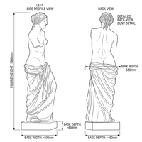 Figura Masculina Atlética Clásica Venus, Estatua de Cuerpo Humano de Mármol Blanco Pulido, Escultura de Torso Humano de Tamaño Real para Patio