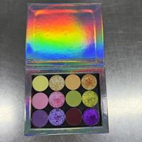 Personnalisé Vegan De Luxe Scintillant Duochrome Multi Chrome Holographique Pigment Libre Palette D'ombres À Paupières Pressées