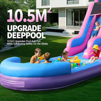 Toboggan aquatique gonflable et château gonflable combinés – Centre de jeux intérieur/extérieur pour enfants, idéal pour les jardins, les parcs et la location événementielle