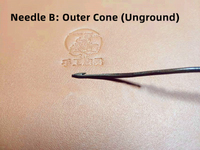 Crochet conique pliable pour la fabrication de chaussures, outil de couture, aiguille à coudre avec manche en bois de santal, pour suivre la ligne intérieure, pour cordonnier