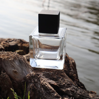 Flacons de parfum vides en verre de forme carrée et ensemble diffuseur à bâtonnets (10ml 12ml 30ml 50ml)