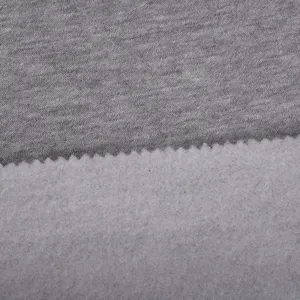 Factory Custom 72%polyester 28%cotton Hemp Grey Hoodie Fleece Fabric For Hoodie And Sweatshirt