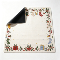 Housse de table de Mahjong de Noël - 33 pouces, 2 mm, polyester, caoutchouc naturel, antidérapante, impression personnalisée, fournisseur en gros de jeux