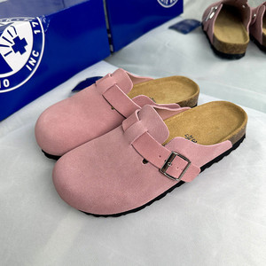 Mules et sabots plats en cuir PU marron pour femmes, style Birkenstock, à enfiler, design plage, pour étudiants en été - Product Image 5