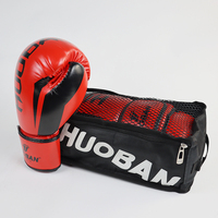 HUOBAN Tùy Chỉnh In Trong Kho Thấp MOQ PU Da 10 Oz Găng Tay Đấm Bốc Với Trường Hợp Di Động