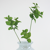 Daun Peppermint Buatan Grosir untuk Dekorasi Pernikahan, Natal, Taman, Rumah, Kantor, dan Rangkaian Bunga