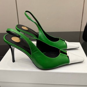 Summer Women's <b>Pointed</b> Toe High Heel Sandals Luxury Fashion Casual Sandals High Quality Genuine Leather Breathable High Heels - Product Image 4