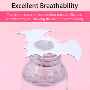 New Design Breast Pasties Sparkly Black Glitter Bat <strong>Shaped</strong> Disposable <strong>Nipple</strong> Covers for Halloween Party - Product Image 3