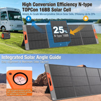 Nouveau panneau solaire pliable 2026 de 100W, 200W, 400W, type N TOPCon, haute efficacité 25%, ETFE, étanche IP67, pour centrale électrique, OEM ODM